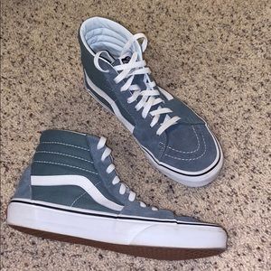 Blue high top vans